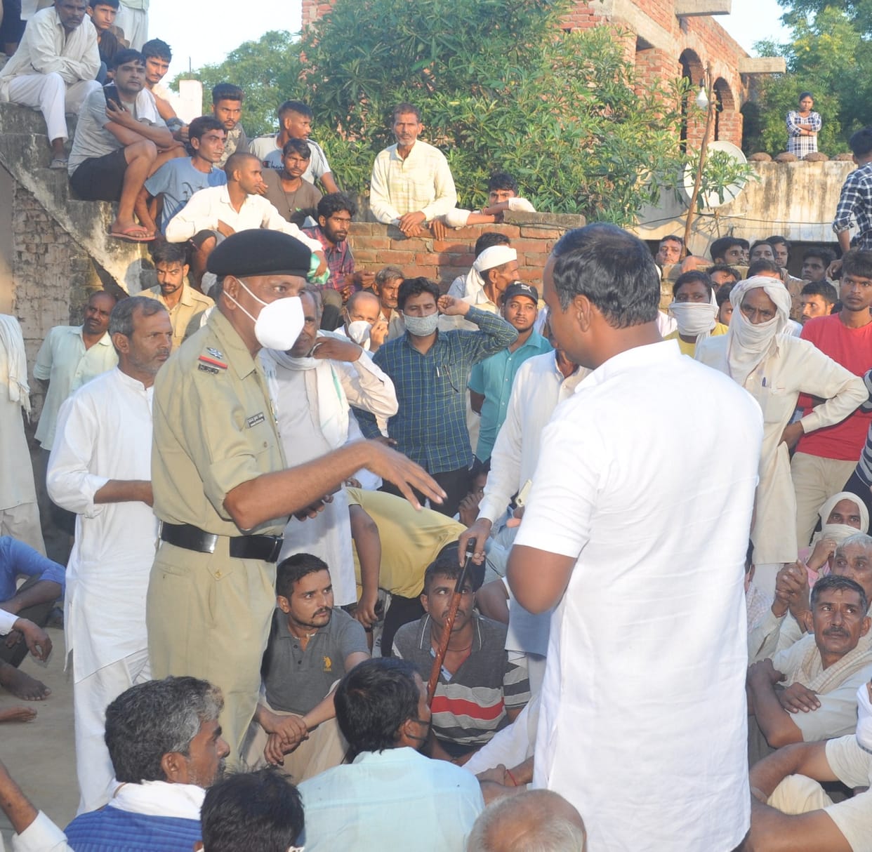 People gathered in the village, anger increased