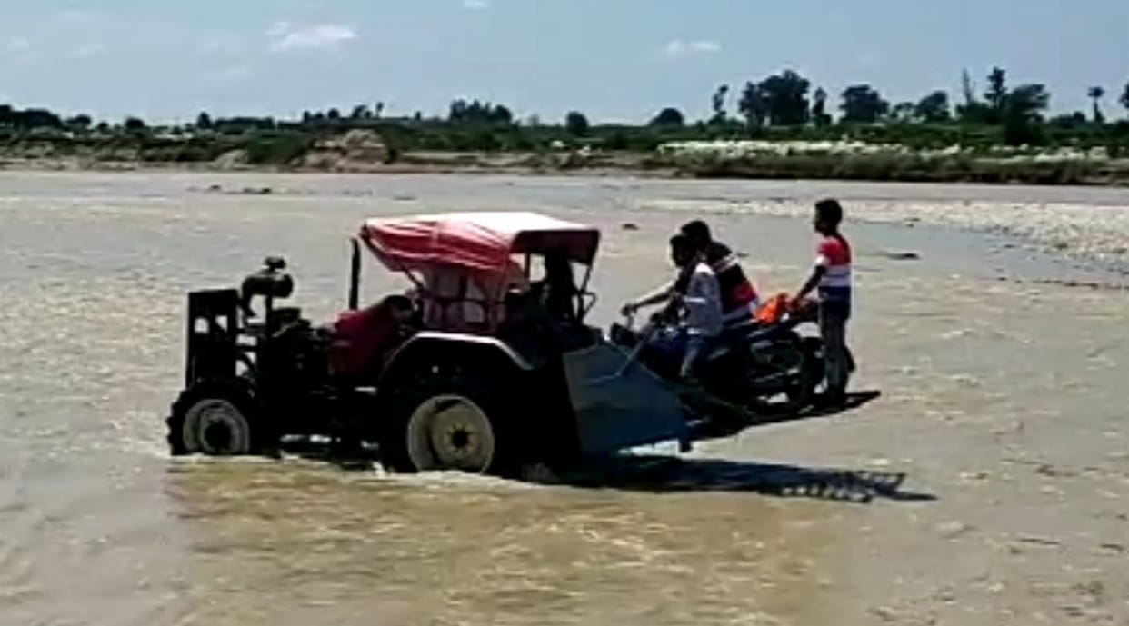 Cross The River Via Truck in 50 Rupees
