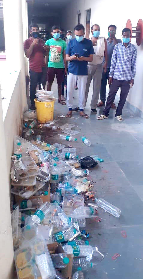 mess in quarantine centra, inmates distraught