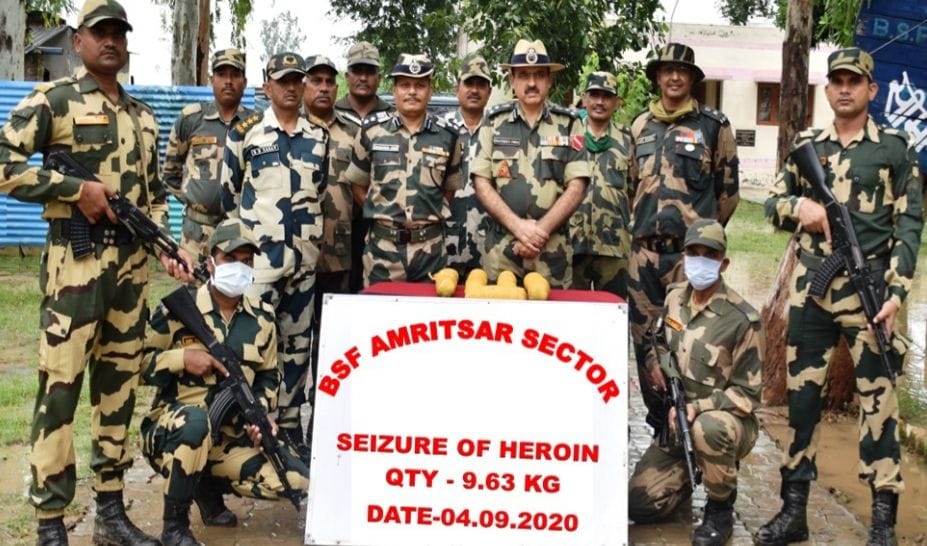 BSF recovered nine and a half kilos of heroin from the border