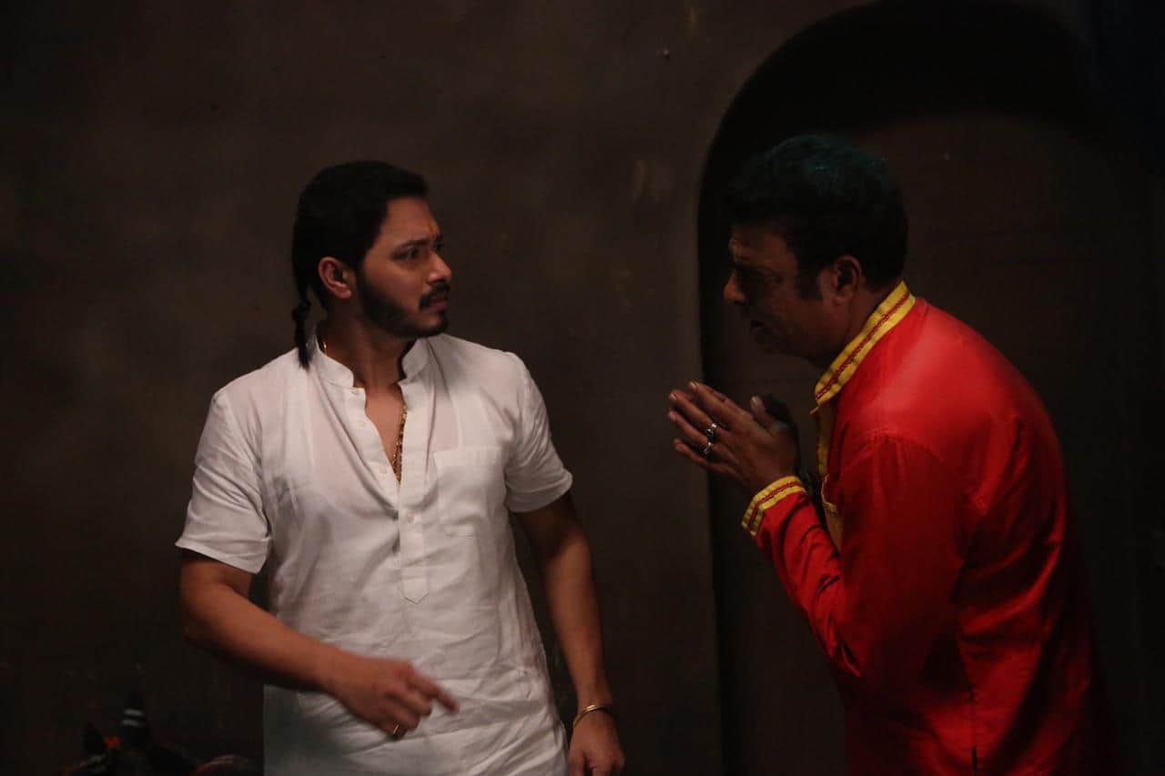 Actor Shreyas Talpade seen in Varanasi