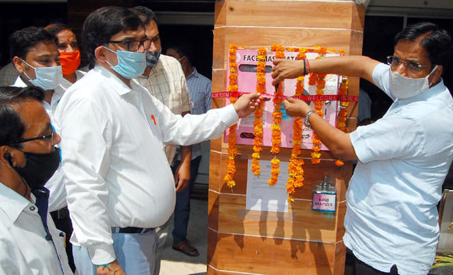 Mask will be removed from the machine as soon as the five rupee coin is inserted