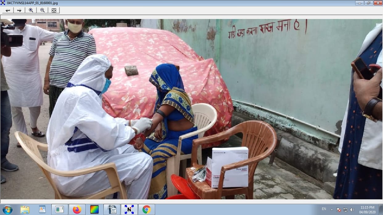 Sero survey started Samples taken many people on first day in Gorakhpur