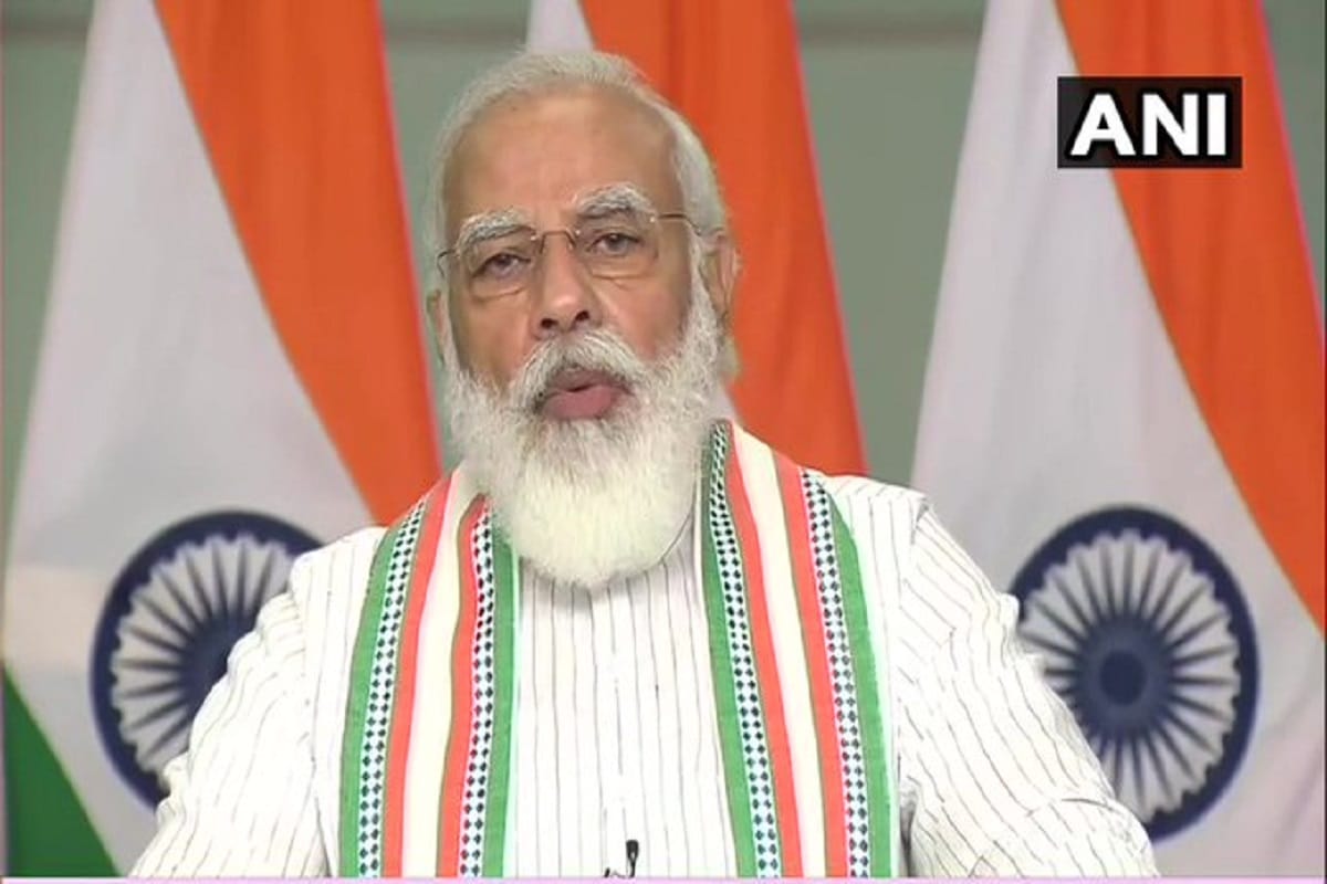 PM Modi addresses young IPS officers via video conferencing during the ‘Dikshant Parade’ of IPS probationers
