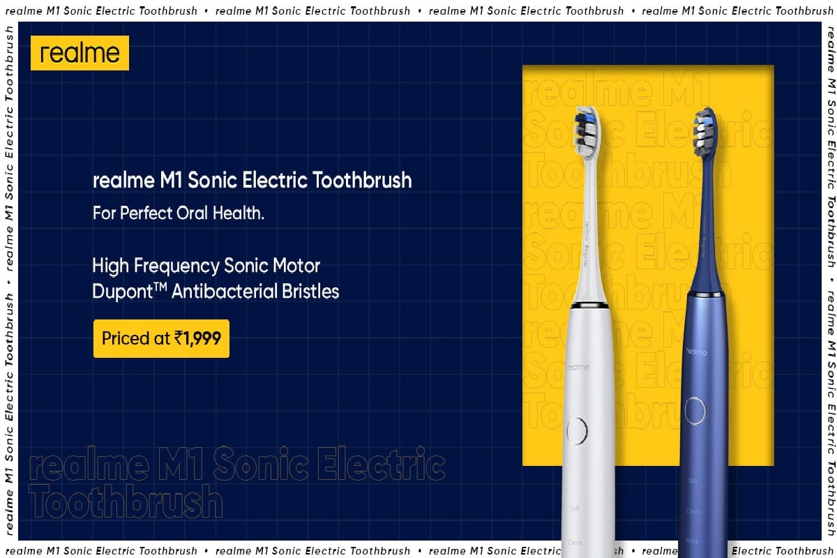 Realme इलेक्ट्रिक टूथब्रश भारत में लॉन्च, 90 दिनों तक चलेगी बैटरी Realme M1 Sonic Electric Toothbrush launched in India With 90 Day Battery Life