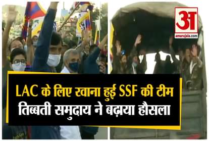 Members of Tibetan community in Shimla cheer for security forces as they leave for LAC along India-China border in Himachal Pradesh and Ladakh