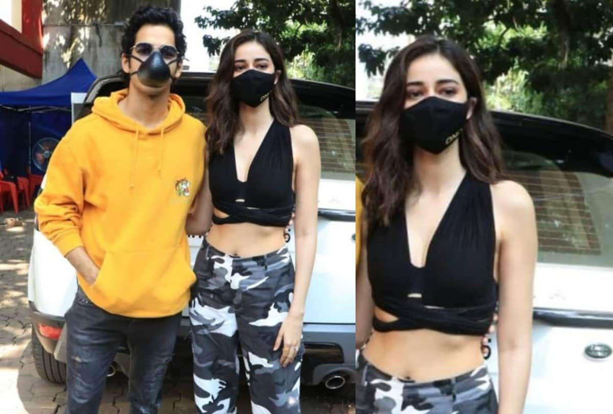 ananya pandey spotted in cool pants and bold black top