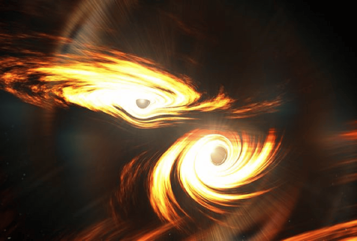 When the energy of eight suns came out in one stroke due to the mutual collision of black holes