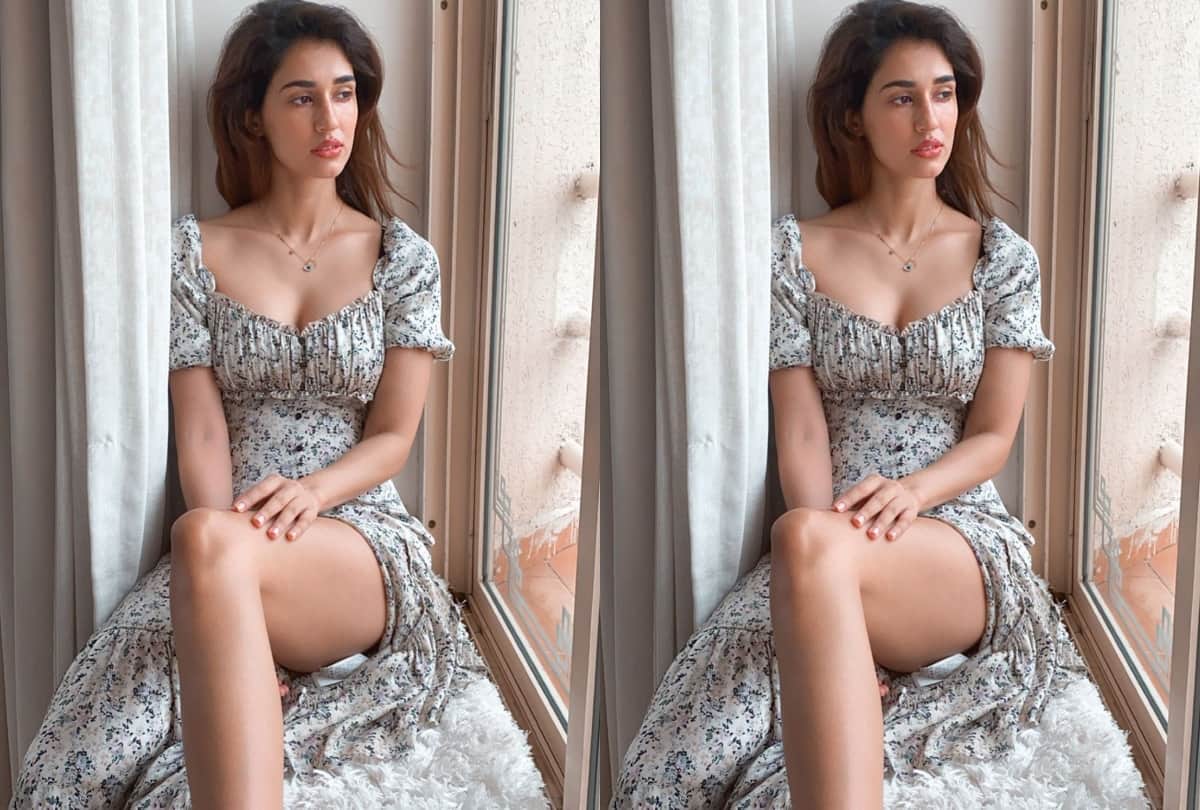 disha patani latest photoshoot in yellow floral short dress in very low budget
