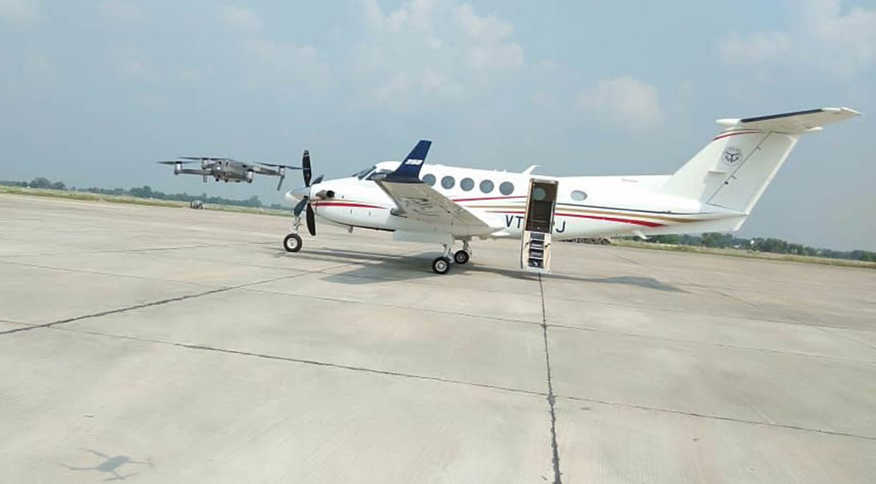 trail done by landing at kushinagar airport