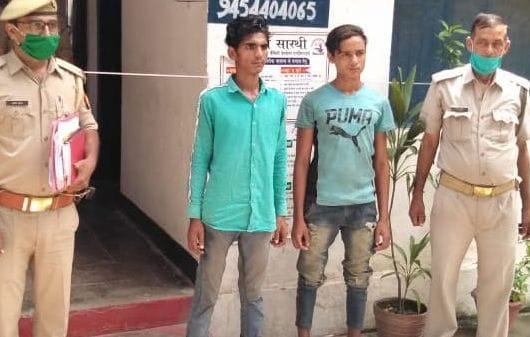 Two thieves caught stealing goods from tube wells