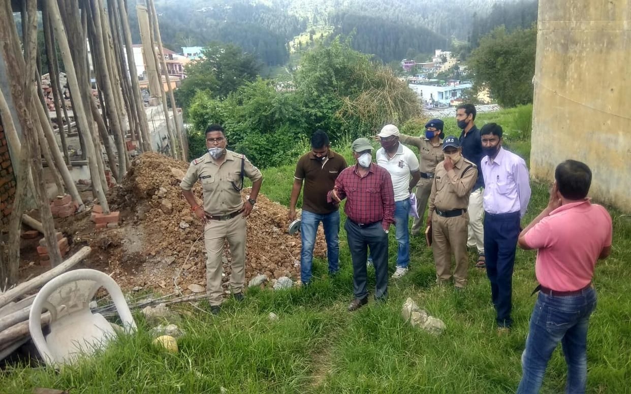 Former BJP chief accused of encroachment, stopped construction work