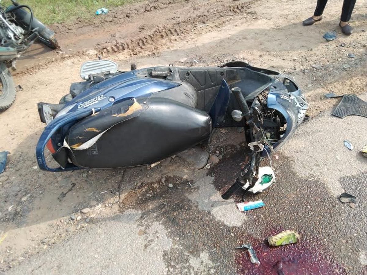 Two sisters aboard an Activa collided with a standing container and died