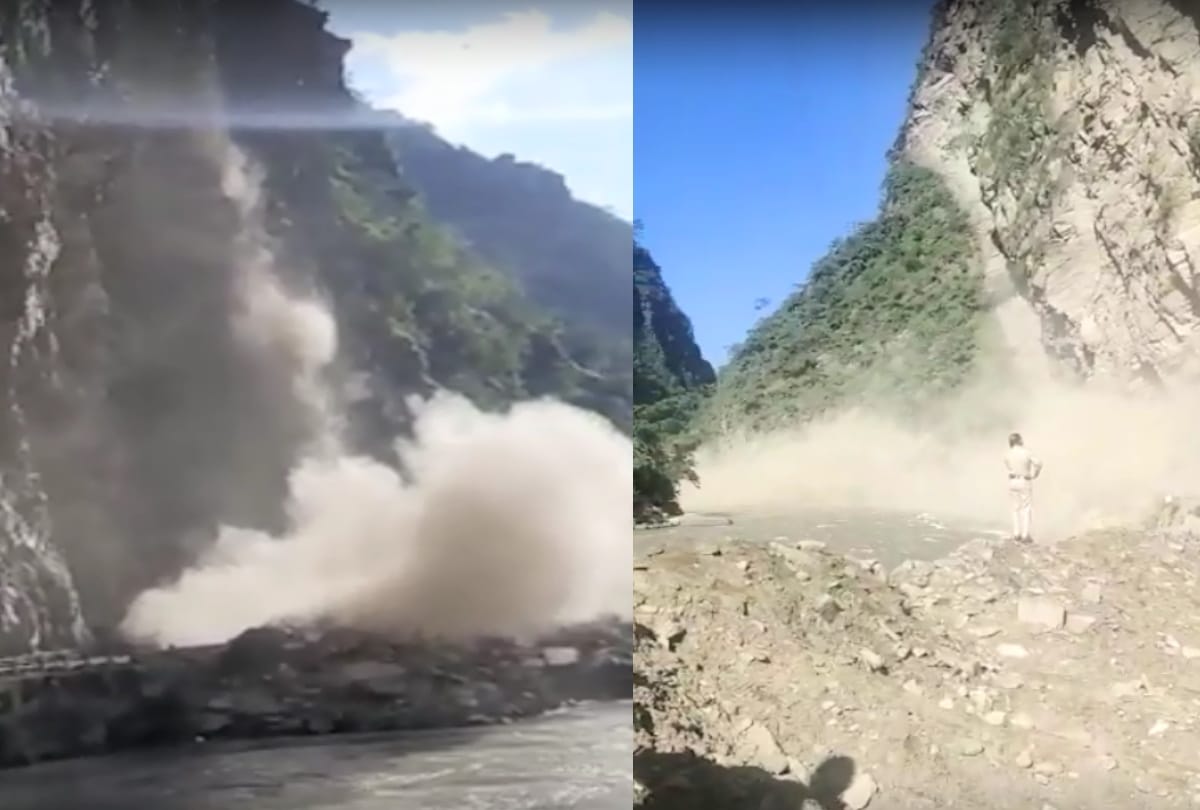 Chandigarh Manali Highway Landslide News: landslide on the Chandigarh-Manali highway at mandi, vehicular movement stalled