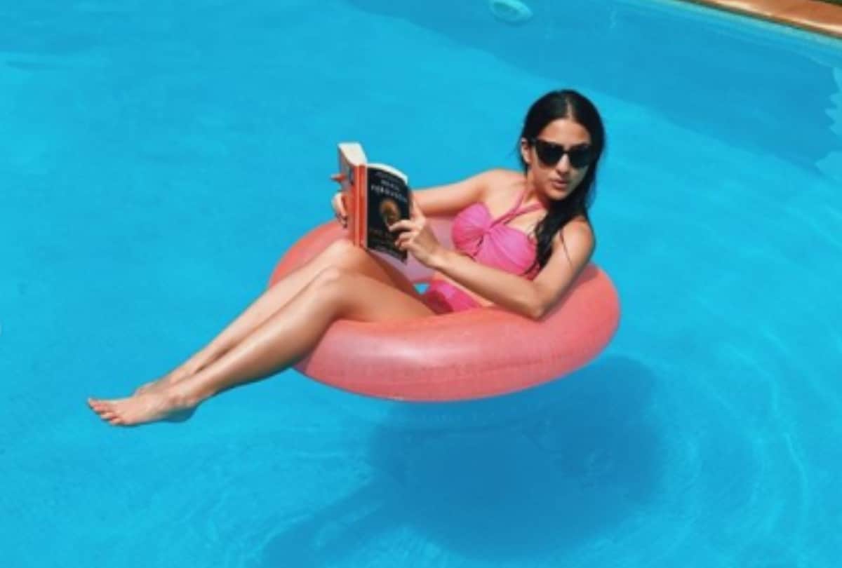 Sara Ali Khan shared pictures on Instagram chilling in the pool