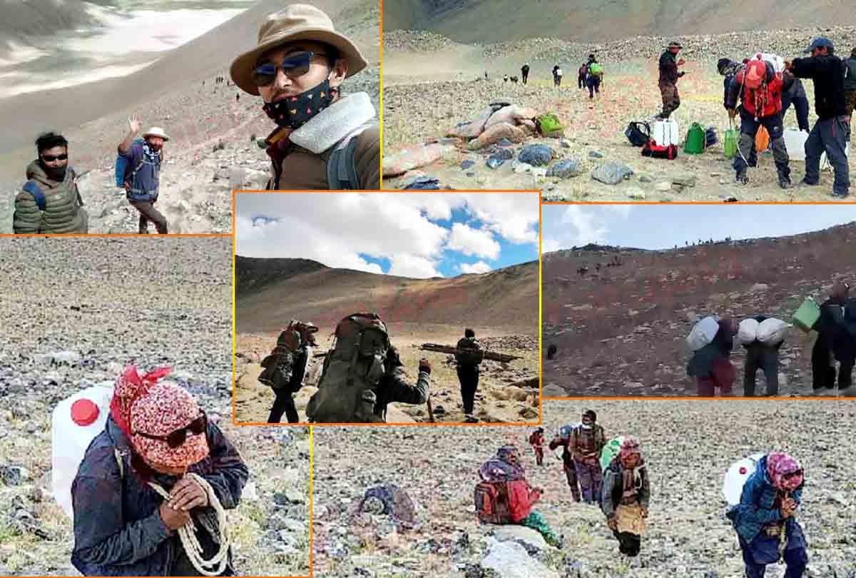Army demands Porter, Hundreds of volunteers gathered to deliver goods to peaks in ladakh