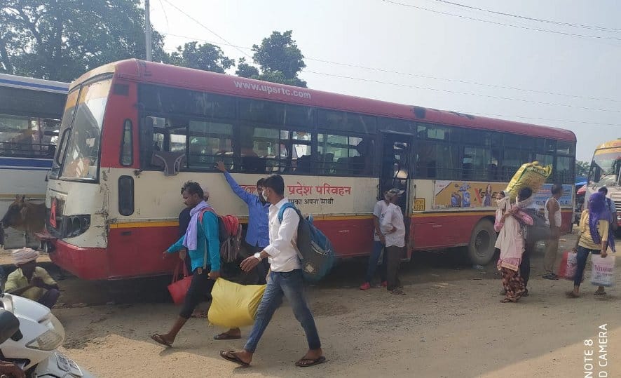 Passengers stranded in transport services of two states