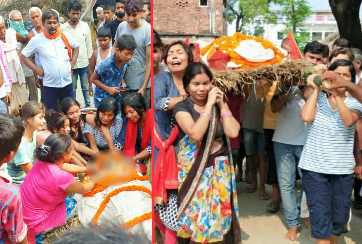 Daughters gave shoulder to father dead body during Funeral in deoria