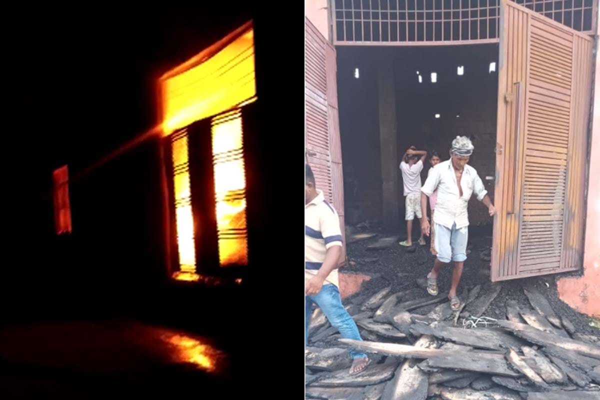 firce fire in a wood factory in saharanpur, fire workers control the after hard work