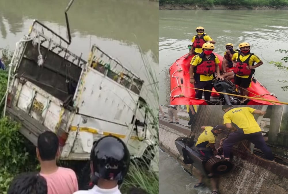 Dehradun Accident News: Loader falls into Shakti nahar with husband wife, dead body recovered