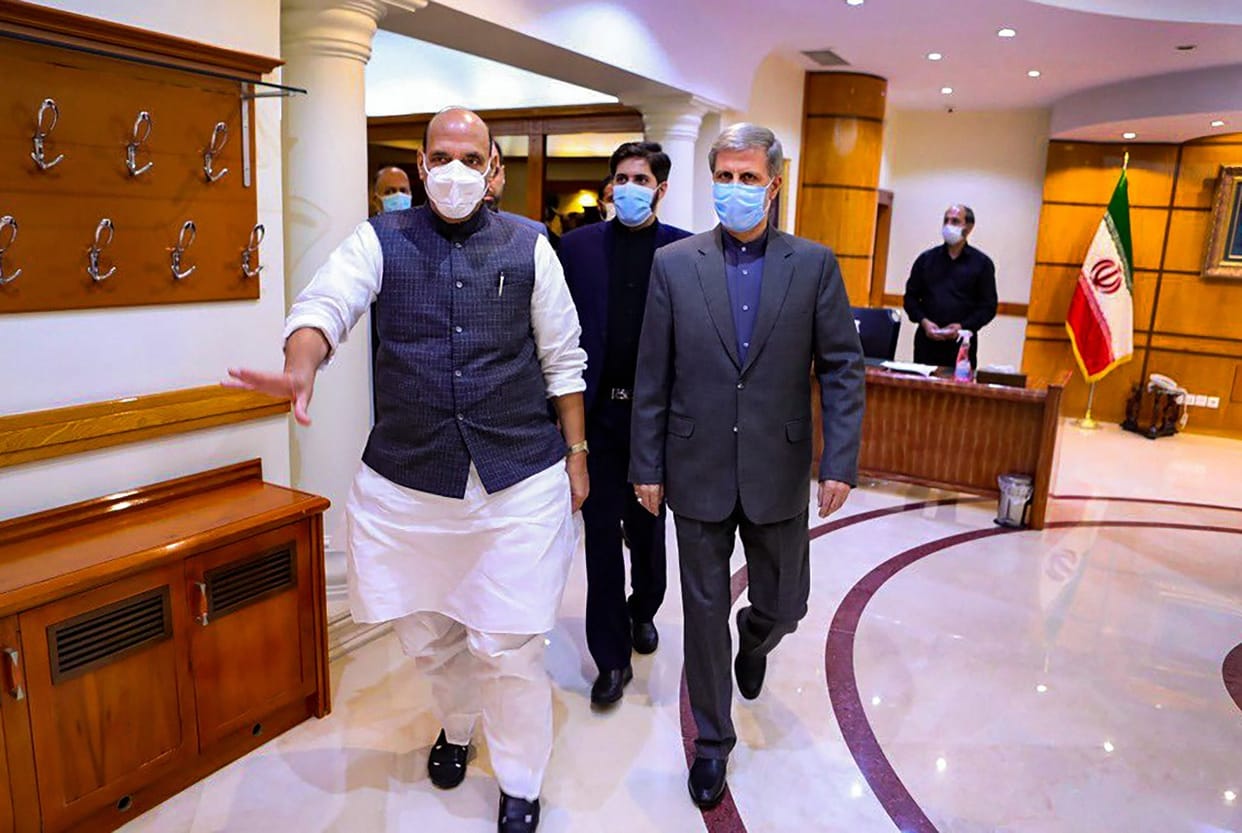 Rajnath singh reaches Iran to indicate a stern reply to china and pakistan