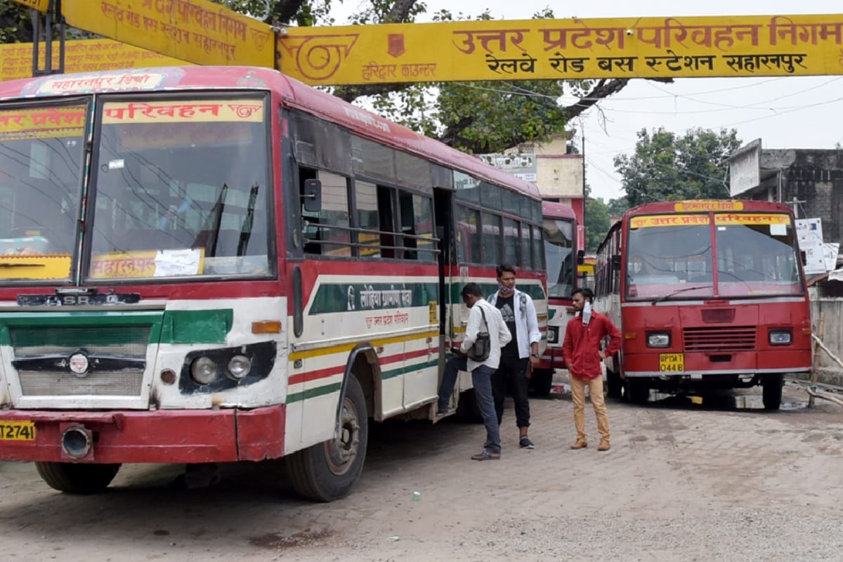 No sanitization and no mask in UP roadways Buses in Baghpat District