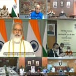 राष्ट्रपति कोविंद और पीएम मोदी का संबोधन