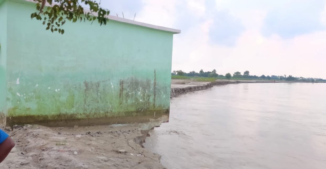 The boundary wall was cut, now the turn of school rooms
