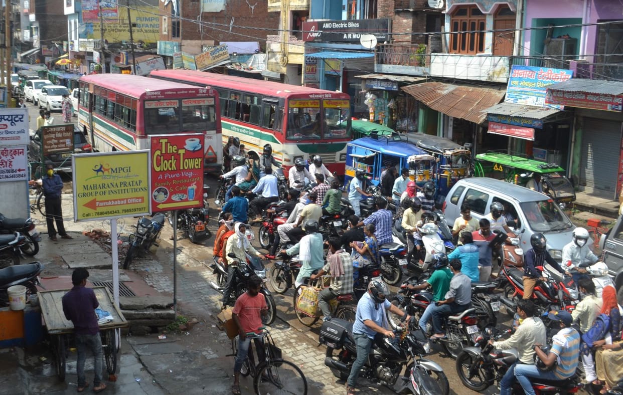 Jam caught in Badpur, Lalsarai, Bholepur