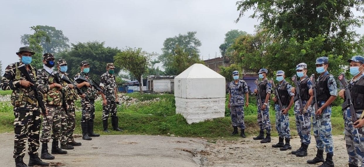 Patrolling at the border of India Nepal security agencies