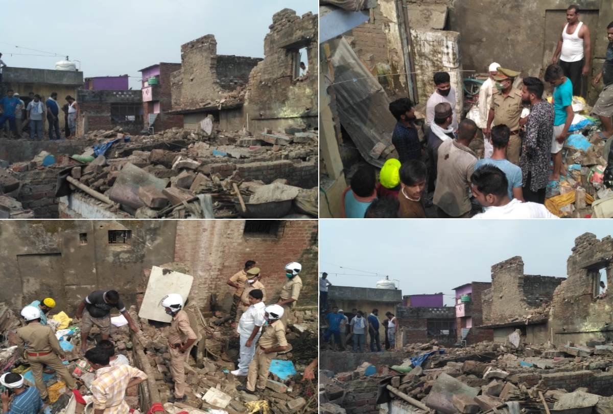 one died and two injured after explosion in a house in balrampur, see pictures