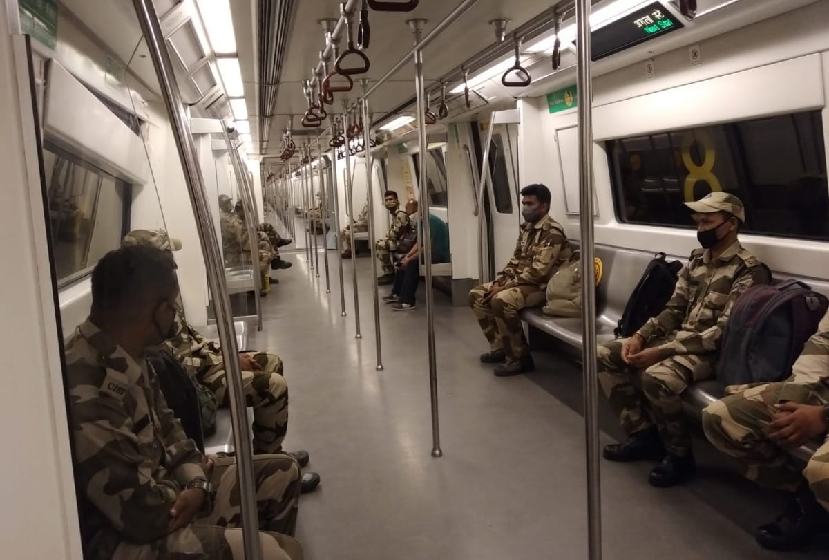 Delhi Metro resume after 5 months more security personnel than common passengers see photos