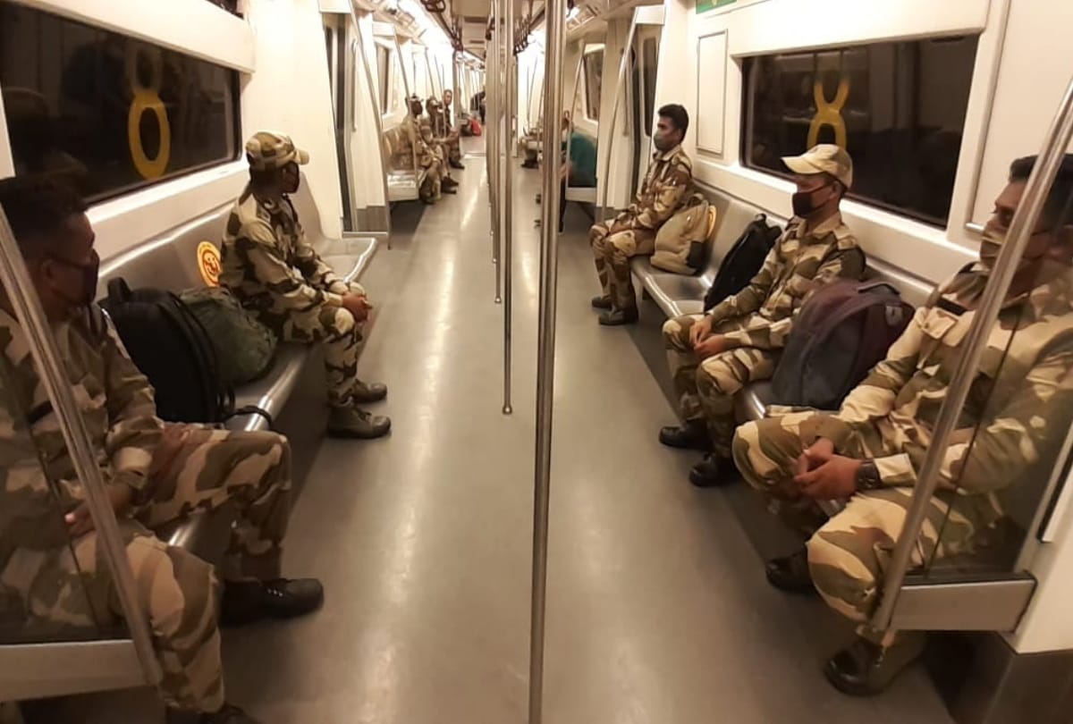 Delhi Metro resume after 5 months more security personnel than common passengers see photos