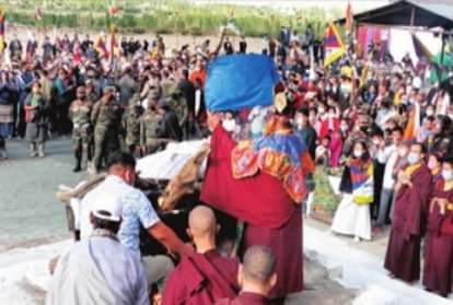 Slogans of Bharat Mata ki Jai and Tibet independence in Leh