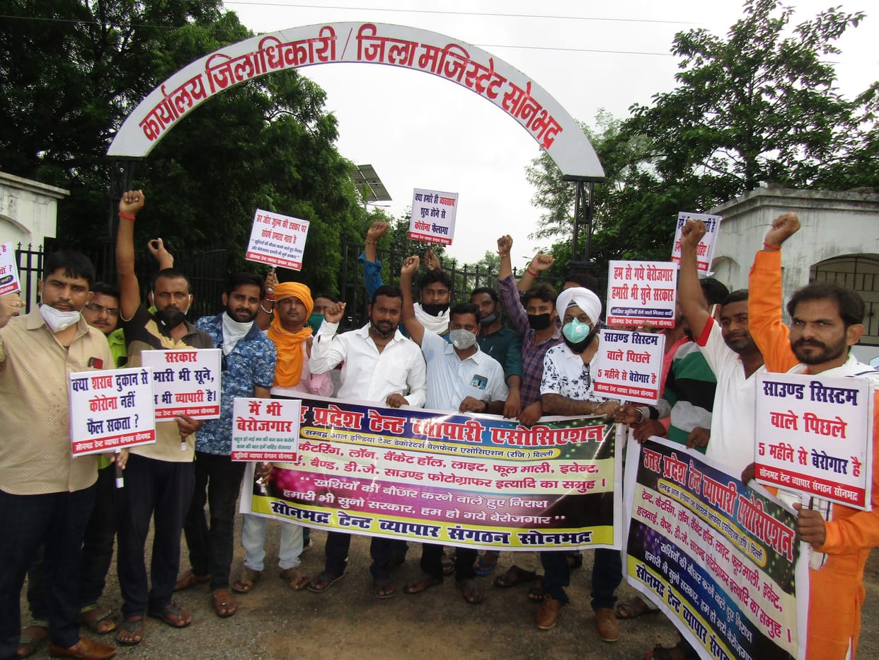 Businessmen demonstrated against demands