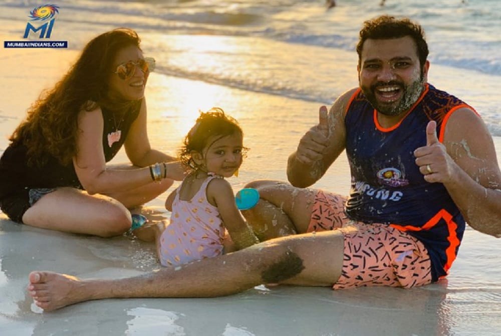 IPL 2020: rohit sharma spend time with wife ritika and daughter samaira