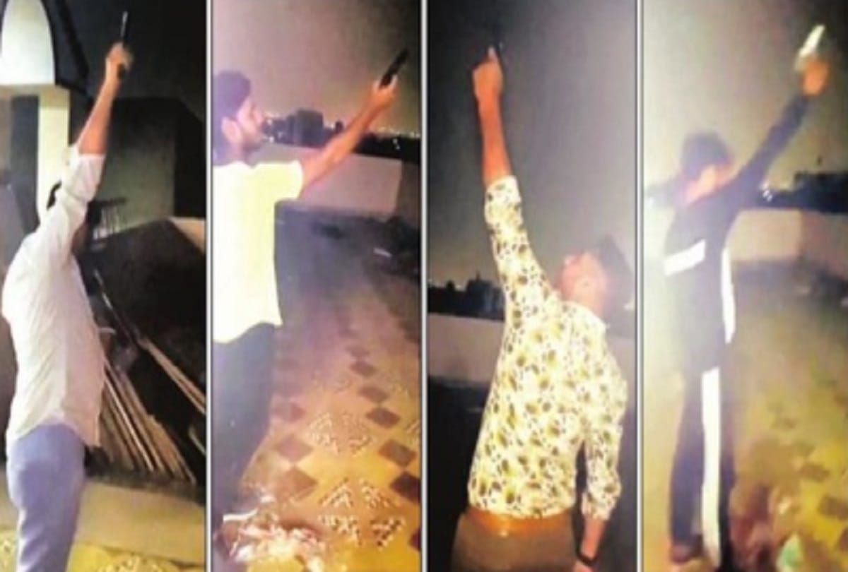 Firing on the birthday in ghaziabad video viral four arrested