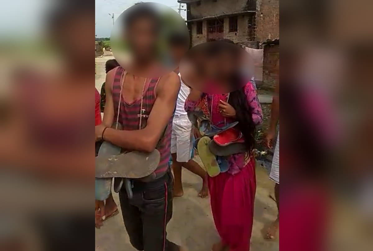 couple hair cut face black video viral on social media in kushinagar