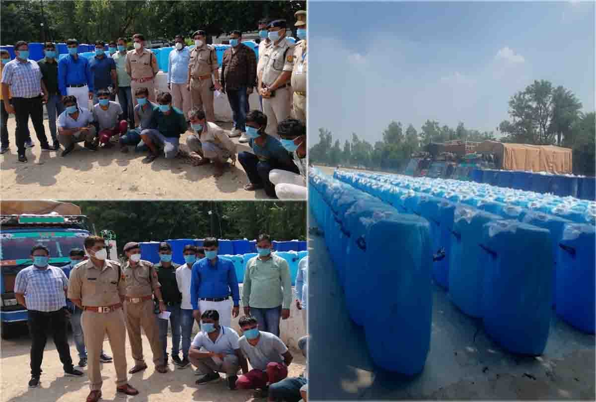 Illegal liquor and chemical recovered in large quantities in jalaun