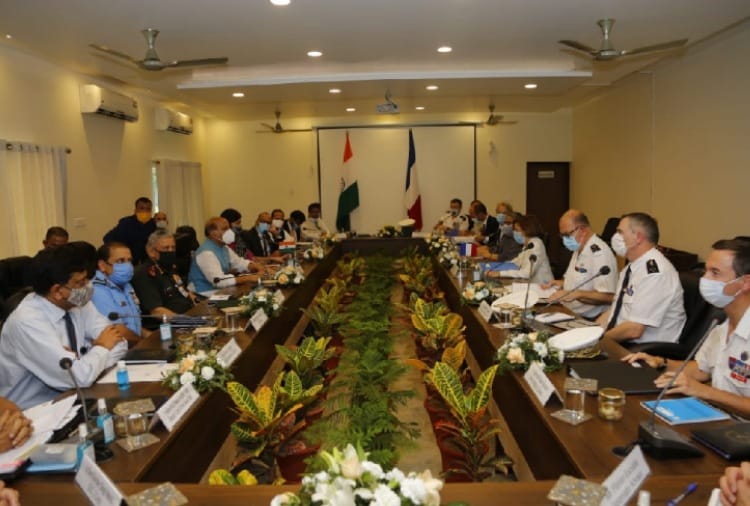 Bilateral meeting between India and France at Ambala Airbase