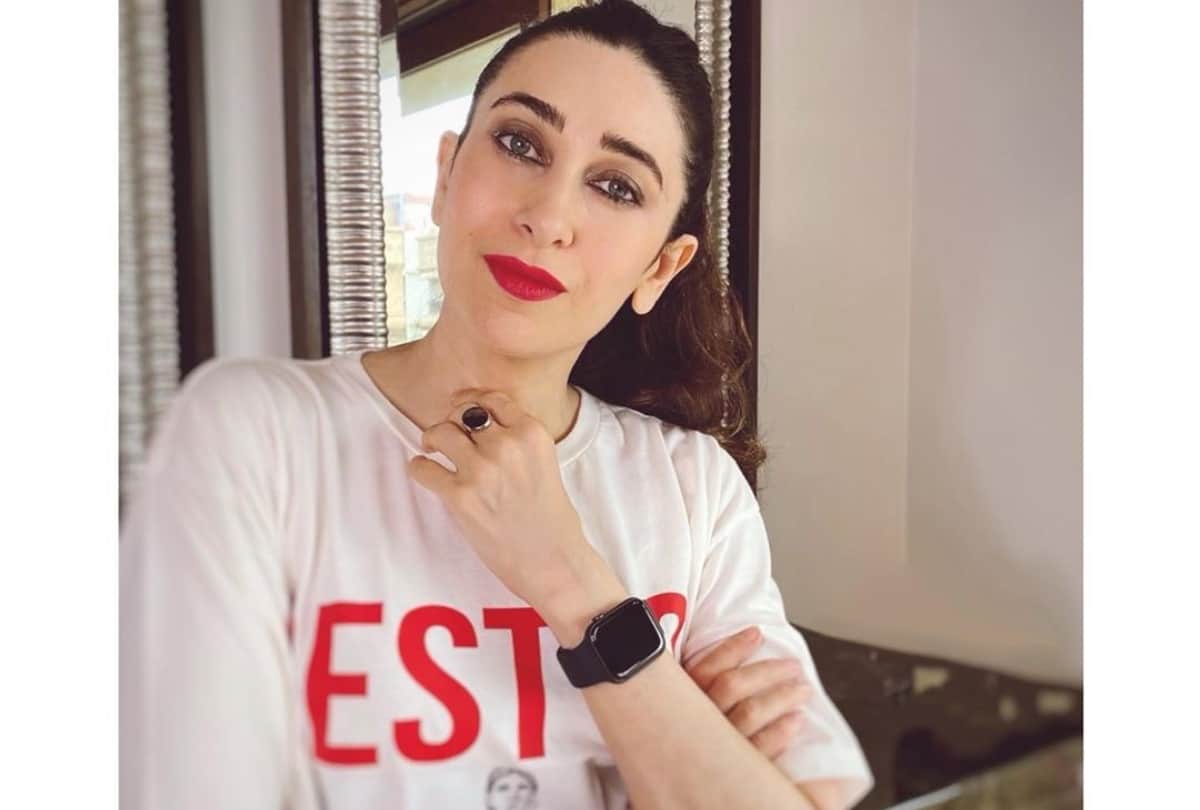 karisma kapoor sultry ethnic look in pink kurta