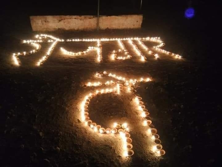 SP-Congress protest against unemployment, lit candle