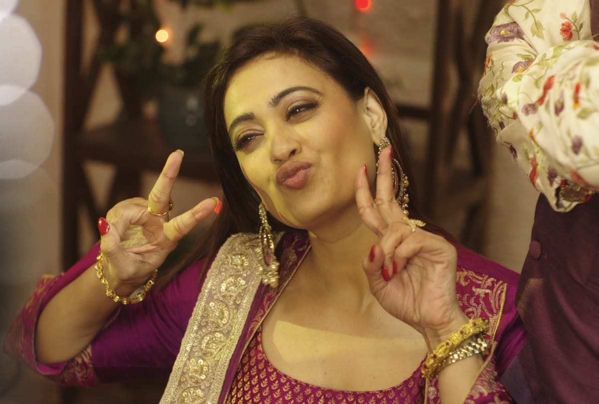 shweta tiwari roka ceremony shooting serial mere dad ki dulhan