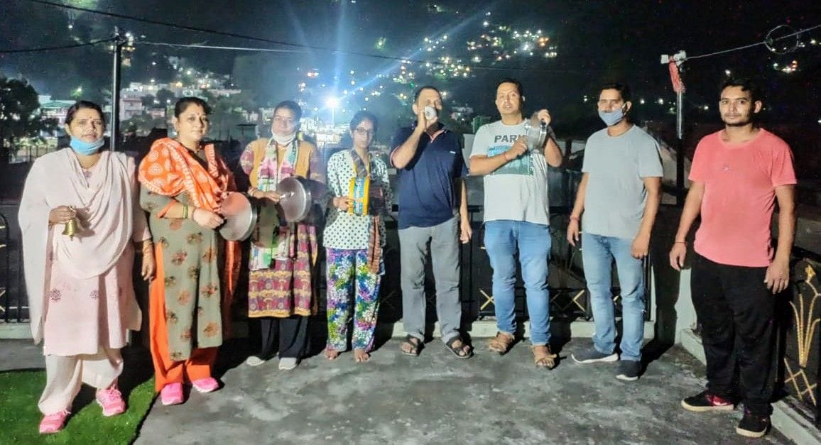 Anger expressed by blowing conch and bell