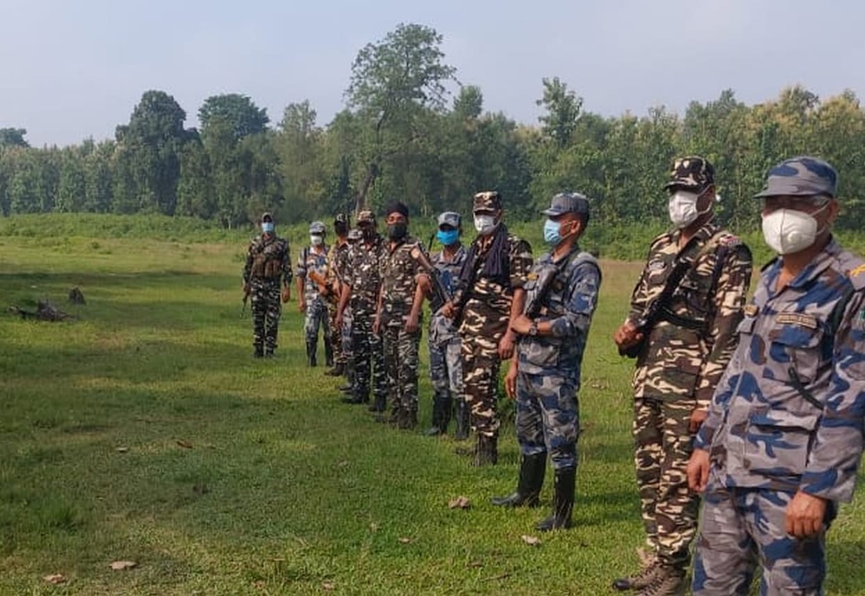 India Nepal security forces patrol the border