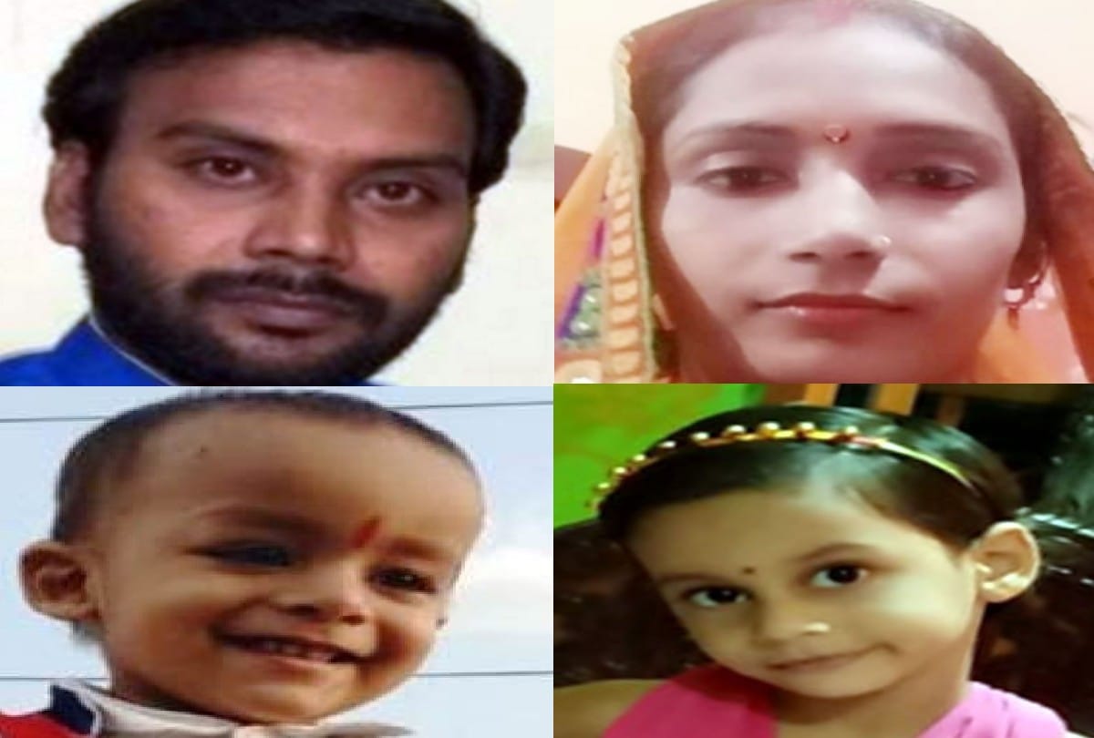 bmw car collided with another car four of a family dies in road accident in kasganj