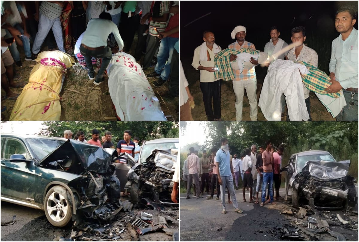 kasganj accident news: parents and two children were cremated together in firozabad