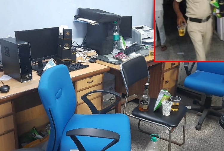 Employees found drinking alcohol in IDSP office of civil hospital