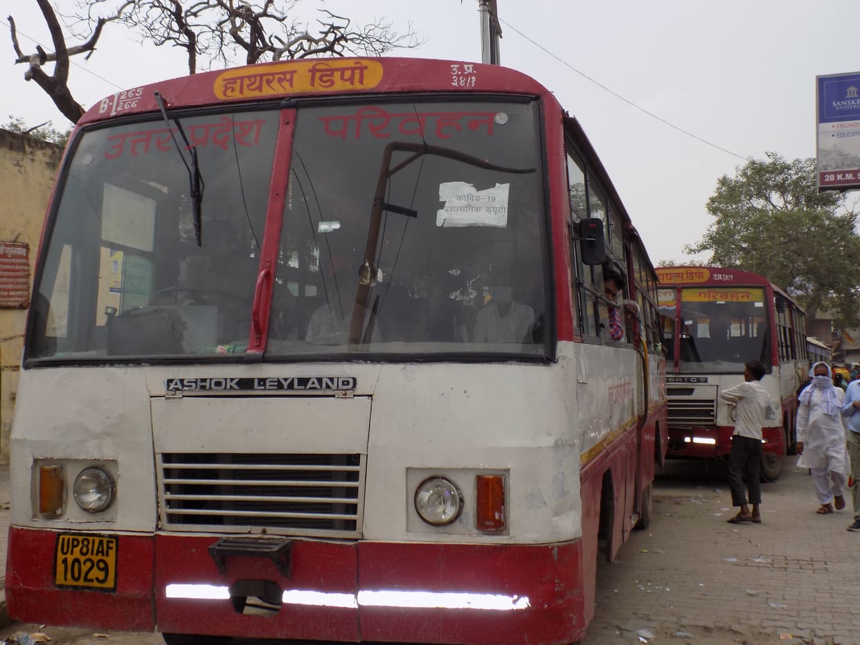 Hathras: Buses start operating on Rajasthan, Haryana routes