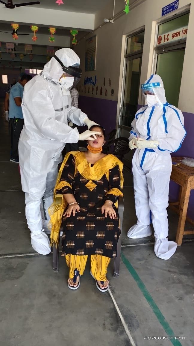 Now a sample of blood will be taken along with Corona for four days